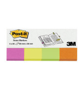 Haftmarker 670-4N, Notes Markers, 20x38mm, 4-farbig sortiert, ohne, rechteckig
