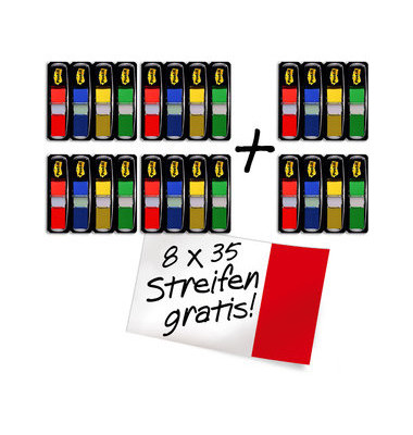 Index Haftstreifen Mini 4+2 gratis sortiert ro/bl/ge/gn 6x