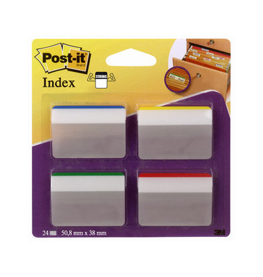 Haftmarker 686A-1, Index Strong, 50,8x38mm, 4-farbig sortiert, rechteckig