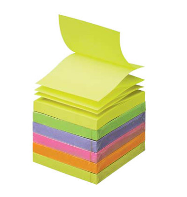 Haftnotizen R330NR, Z-Notes, 76x76mm, 6-farbig sortiert, quadratisch