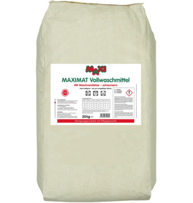 Vollwaschmittel Maximat Universal Pulver Sack 20 kg Vollwaschmittel Maximat Universal Pulver Sack 20 kg