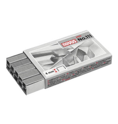 Heftklammern No. 111, 042-0036, Stahldraht verzinkt, Heftleistung 15 Blatt max.