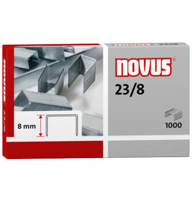 Heftklammern 042-0040, 23/8, verzinkt, Heftleistung 50 Blatt max., 1000 Stück Heftklammern 042-0040, 23/8, verzinkt, Heftleistung 50 Blatt max., 1000 Stück