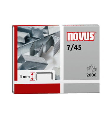 Heftklammern 7/45, 042-0501, Stahldraht verzinkt, Heftleistung 15 Blatt max.