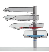 Briefablagenset CopySwinger 720+4002+000, A4/B4, lichtgrau-transparent, Kunststoff