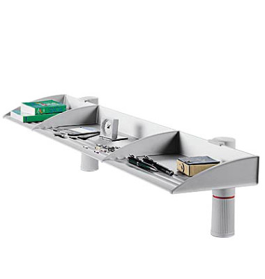 Briefablagenset BoardMaster 750+0502+000, lichgrau, Aluminium mit Kunststoffteilen