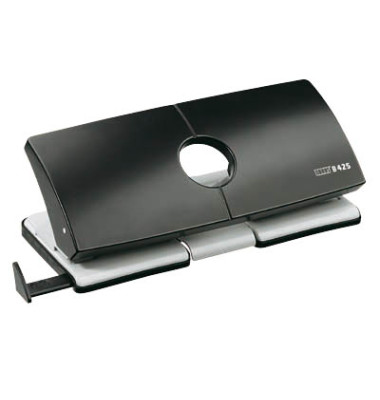 4-fach-Locher B 425 025-0245, schwarz, bis 2,5mm 25 Blatt, mit Anschlagschiene
