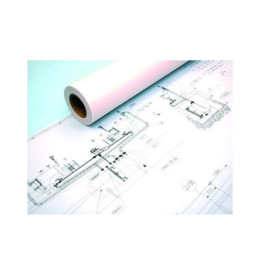 Plotterpapier Draft IJM009 594mm x 120m 80g weiß unbeschichtet 1 Rolle