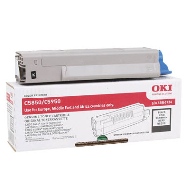 Toner 43865724 43865724 (43865708), schwarz, ca. 8000 Seiten
