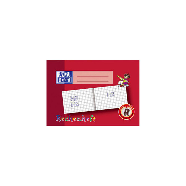 Oxford Rechenheft 100050106 Learn to Write, Lineatur R / kariert, A5 quer, 90g, rot, 16 Blatt / 32 Seiten 4006144588929 Oxford