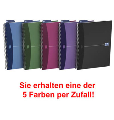 Notizbuch 100101300, Office Urban Spiralbuch, farbig sortiert, A5, liniert, 90g, 90 Blatt / 180 Seiten