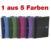 Notizbuch 100101421, Office Urban Spiralbuch, farbig sortiert, A4, kariert, 90g, 90 Blatt / 180 Seiten