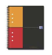 Collegeblock 100102880 Activebook, kariert / kariert Rand beidseitig, A5+, 80g, schwarz, 80 Blatt
