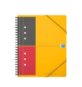 Collegeblock 100103453 Meetingbook, liniert / liniert Rand beidseitig , A5+, 80g, orange, 80 Blatt