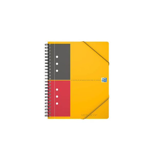 5 Stück Oxford Collegeblock 100103453 Meetingbook, liniert / liniert Rand beidseitig , A5+, 80g, orange, 80 Blatt 3020120017129 Oxford
