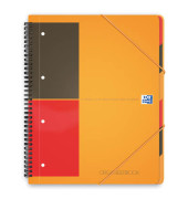 Collegeblock 100100462 Meetingbook, liniert / liniert Rand beidseitig , A4+, 80g, orange, 90 Blatt