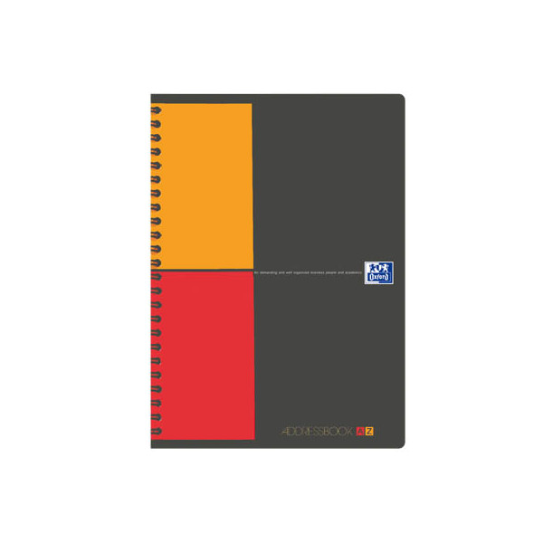 3020120018102 - OXFORD Telefonbuch DIN A5+ Liniert Spiralbindung Schwarz Perforiert 160 Seiten 5 Stück à 72 Blatt