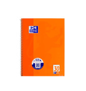 Collegeblock 100050359 Schule, Lineatur 30 / blanko, A4+, 90g, orange, 80 Blatt