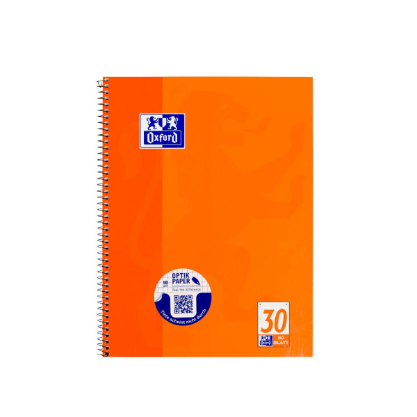 4006144949751 - Collegeblock 100050359 Schule Lineatur 30   blanko A4+ 90g orange 80 Blatt 4006144949751 Oxford