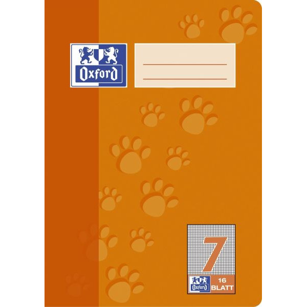 4006144936850 - Schulheft 100050409 Lineatur 7   kariert A5  90g orange 16 Blatt   32 Seiten 4006144936850 Oxford