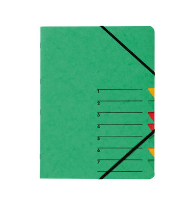 Ordnungsmappe Easy 24061-03, 1-7, gr&uuml;n, Din A4, 7 F&auml;cher
