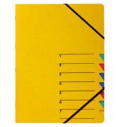 Ordnungsmappe A4 Easy gelb Pressspan 7 Fächer