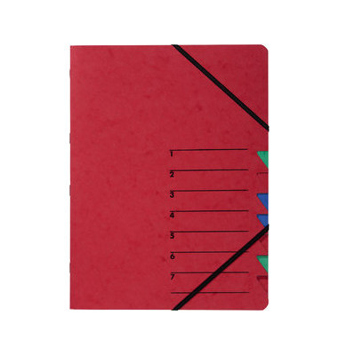 Ordnungsmappe Easy 24061-01, 1-7, rot, A4, 7 F&auml;cher