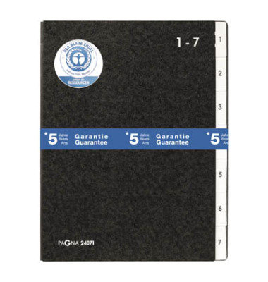 Pultordner Classic 24071-04, 1-7, schwarz, A4, 7 F&auml;cher
