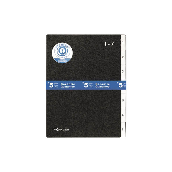 4013951001039 - Pultordner Classic 24071-04 1-7 schwarz A4 7 Fächer 4013951001039 Pagna