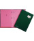 Unterschriftenmappe DE LUXE 24102-03, A4 10 F&auml;cher Graupappe gr&uuml;n + rosa