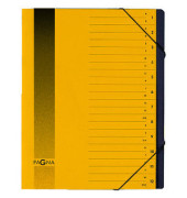 Ordnungsmappe - 24122-05, 1-12 / AB-XYZ, gelb, Din A4, 12 F&auml;cher