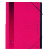 Ordnungsmappe 24122-01, 1-12 / AB-XYZ, rot, A4, 12 F&auml;cher