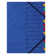 Ordnungsmappe Easy 24131-02, 1-12, blau, Din A4, 12 F&auml;cher