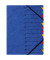 Ordnungsmappe A4 blau Pressspan 12 Fächer mit Eckspanngummi