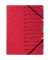 Ordnungsmappe Easy 24131-01, 1-12, rot, Din A4, 12 F&auml;cher