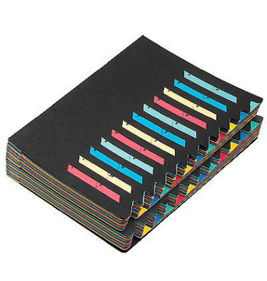 Ordnungsmappe Deskorganizer Classic 24151-04, A-Z, schwarz, Din A4, 24 F&auml;cher