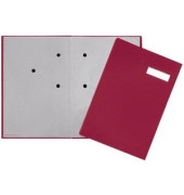 Unterschriftenmappe 24191-11, A4 20 F&auml;cher Karton rot + grau
