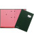 Unterschriftenmappe DE LUXE 24202-03, A4 20 Fächer Graupappe grün + rosa