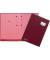 Unterschriftenmappe DE LUXE 24202-01, A4 20 F&auml;cher Graupappe rot + rosa
