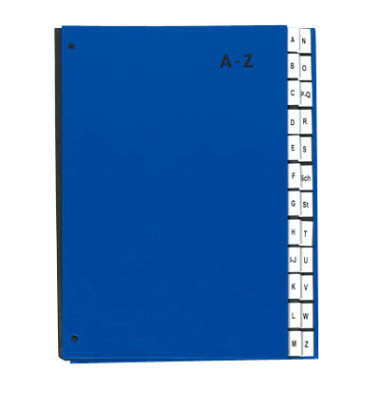 Pultordner Color 24249-02, A-Z, blau, A4, 24 F&auml;cher