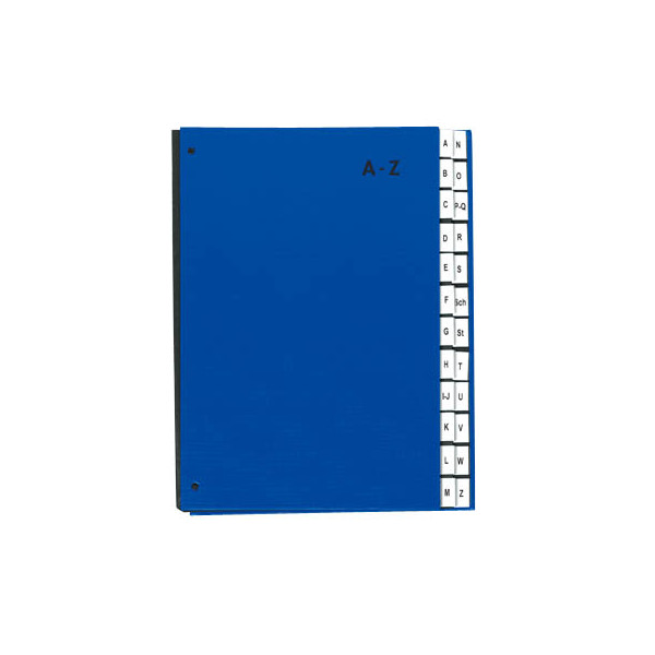 4013951000278 - Pagna - Pultordner din A4 a-z Karton Papier laminiert blau 24 Fächer