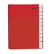 Pultordner Color 24249-01, A-Z, rot, A4, 24 F&auml;cher