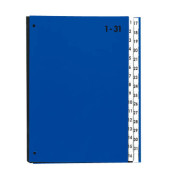 Pultordner Color 24329-02, 1-31, blau, A4, 32 F&auml;cher