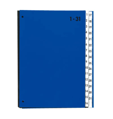 Pultordner Color 24329-02, 1-31, blau, A4, 32 F&auml;cher