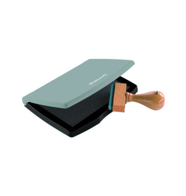 Stempelkissen 336222 No2E Größe 2 schwarz getränkt ohne Öl 11x7cm im Kunststoffgehäuse