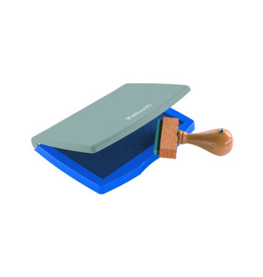 Stempelkissen 337709 No2E Größe 2 blau getränkt ohne Öl 11x7cm im Kunststoffgehäuse