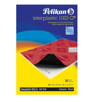 Kohlepapier Interplastik 1022G für Schreibmaschinen schwarz A4