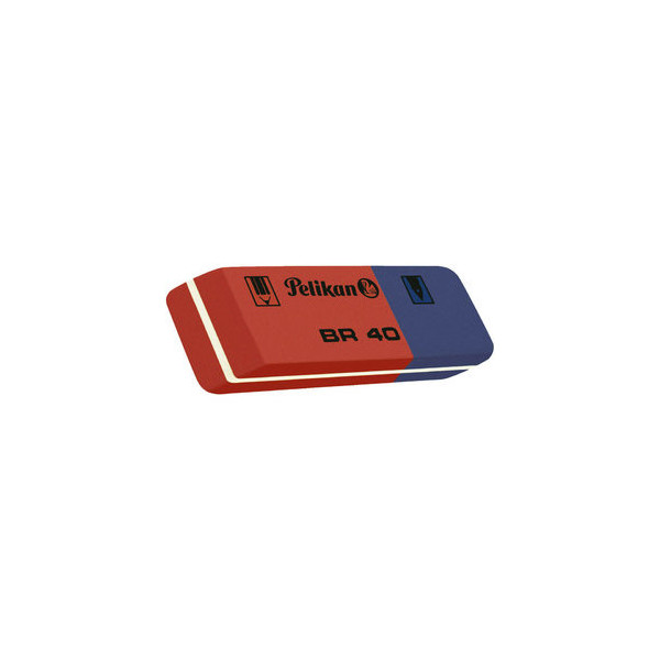 4012700619563 - Radierer für Bleistift Farbstift Tinte blau rot BR40 Kautschuk 4012700619563 Pelikan
