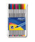 Fineliner-Set 96, 940676, silber (Schreibfarbe: 10-farbig sortiert), 0,4mm