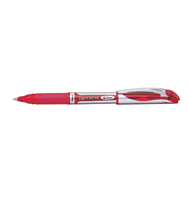 Gelschreiber EnerGel, BL57-BO, rot/silber (Schreibfarbe: rot), 0,35mm, mit Kappe, nachf&uuml;llbar